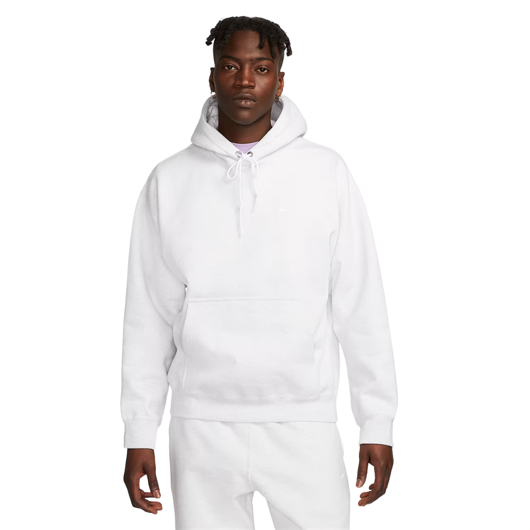 Nike Men's Solo Swoosh Fleece Pullover Hoodie White 611457-133