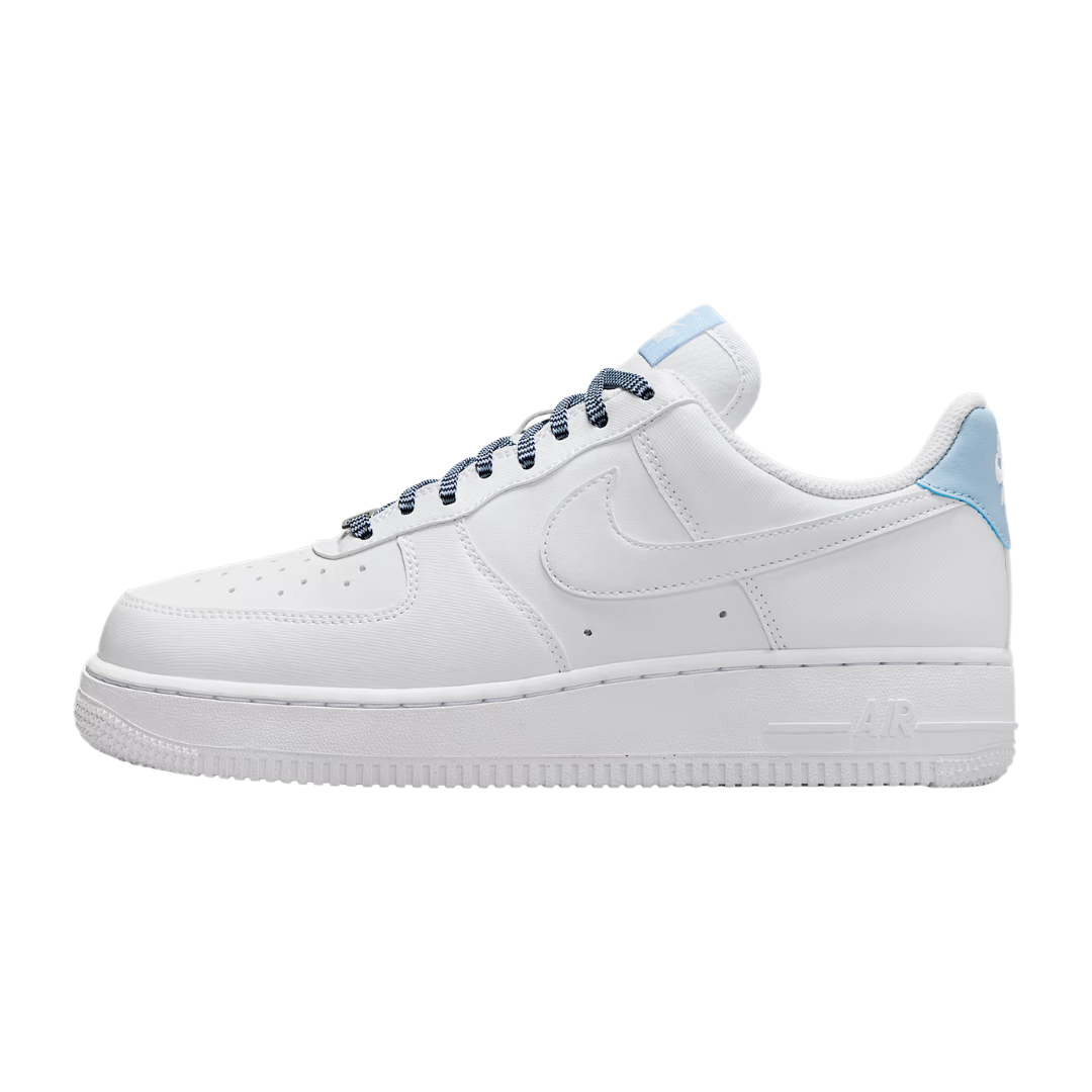 Nike Women's Air Force 1 '07 Shoes White/Light Armory Blue – IB7167-101