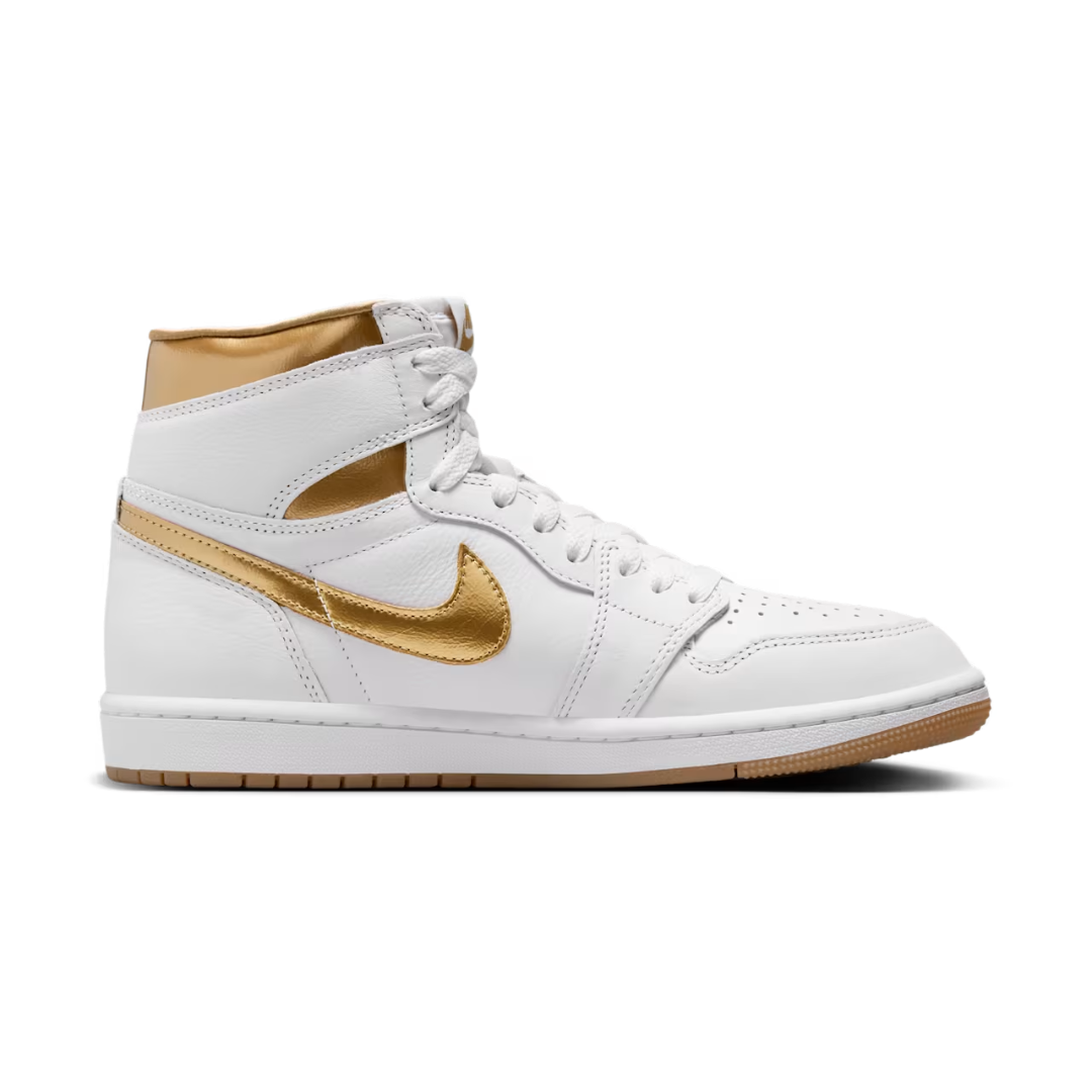 Nike Women's Air Jordan 1 High OG White/Gold Shoes FD2596-107
