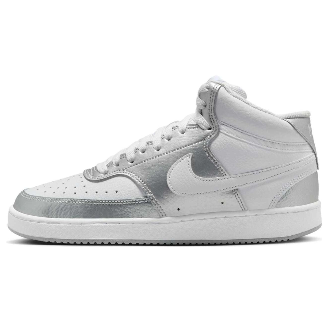 Nike Women’s Court Vision Mid 'Silver Grey' Shoes – CD5436-108