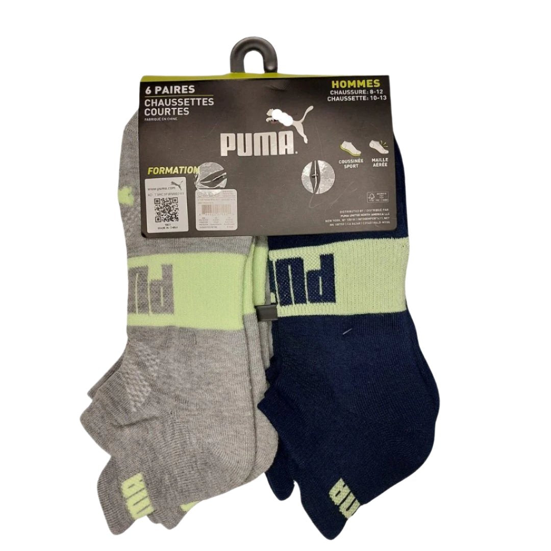 Lot de 6 paires de chaussettes basses Puma 1603-100229-0624