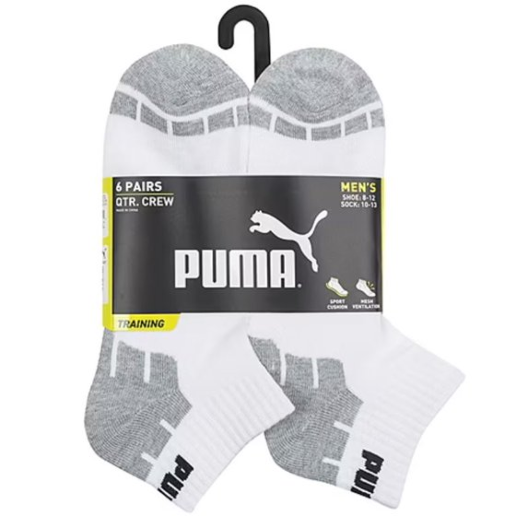 Puma Men's Low Cut 6 Pack Training Socks