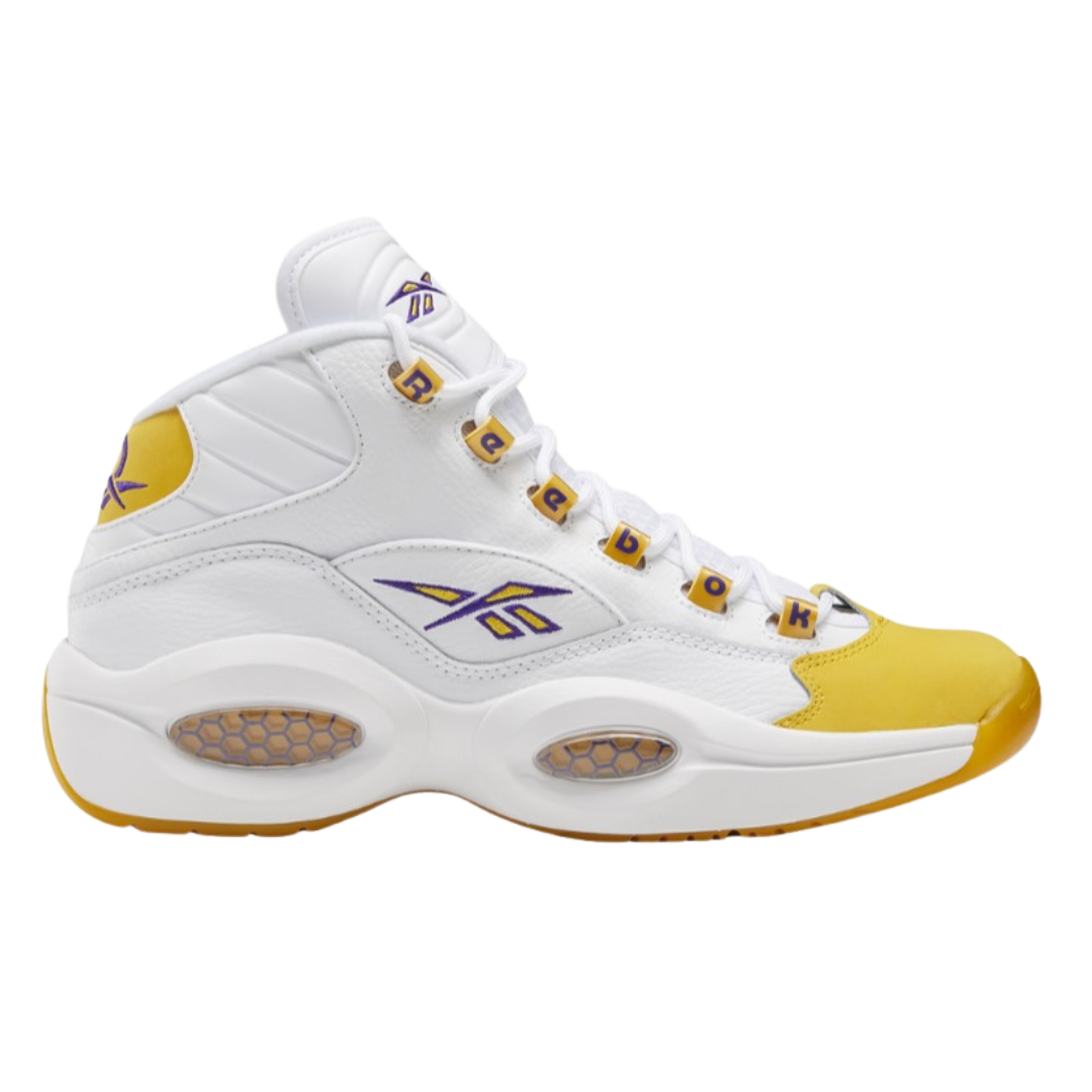 Reebok Men's Question Mid "Yellow Toe" Basketball Shoes