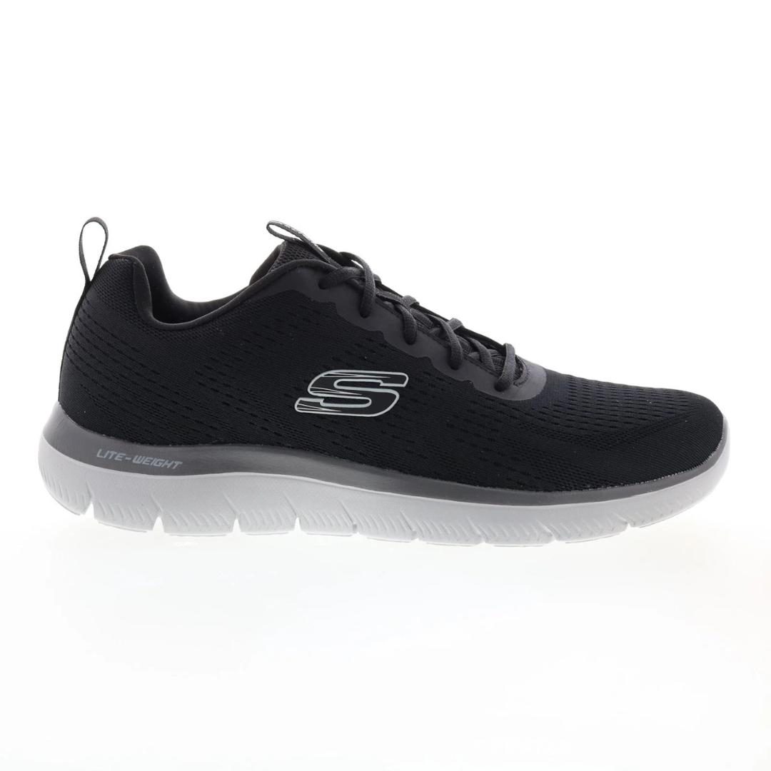 Zapatillas de senderismo Skechers de malla negra para hombre 16890