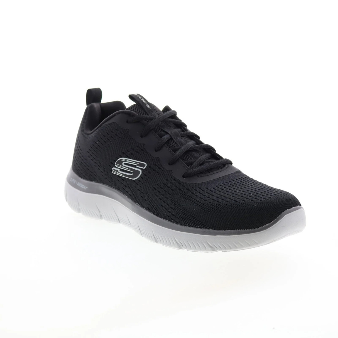 Zapatillas de senderismo Skechers de malla negra para hombre 16890