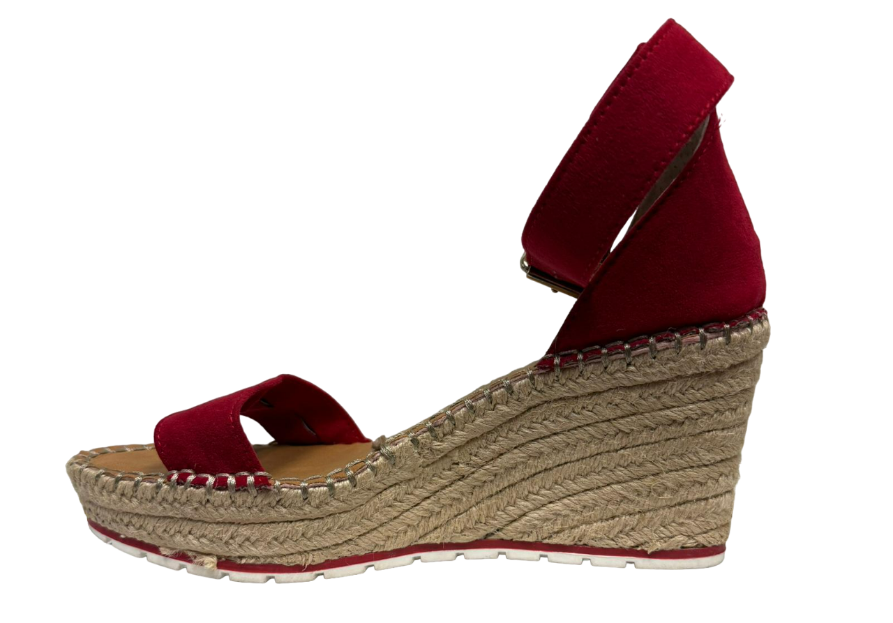 Sandalias de cuña rojas para mujer de Sun + Stone