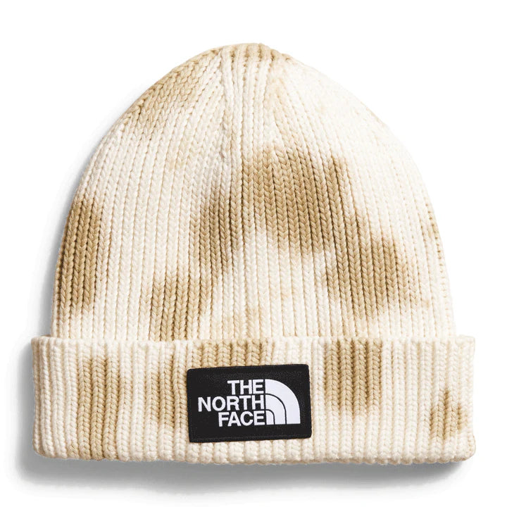 The North Face Dye Logo Beanie Gardenia White