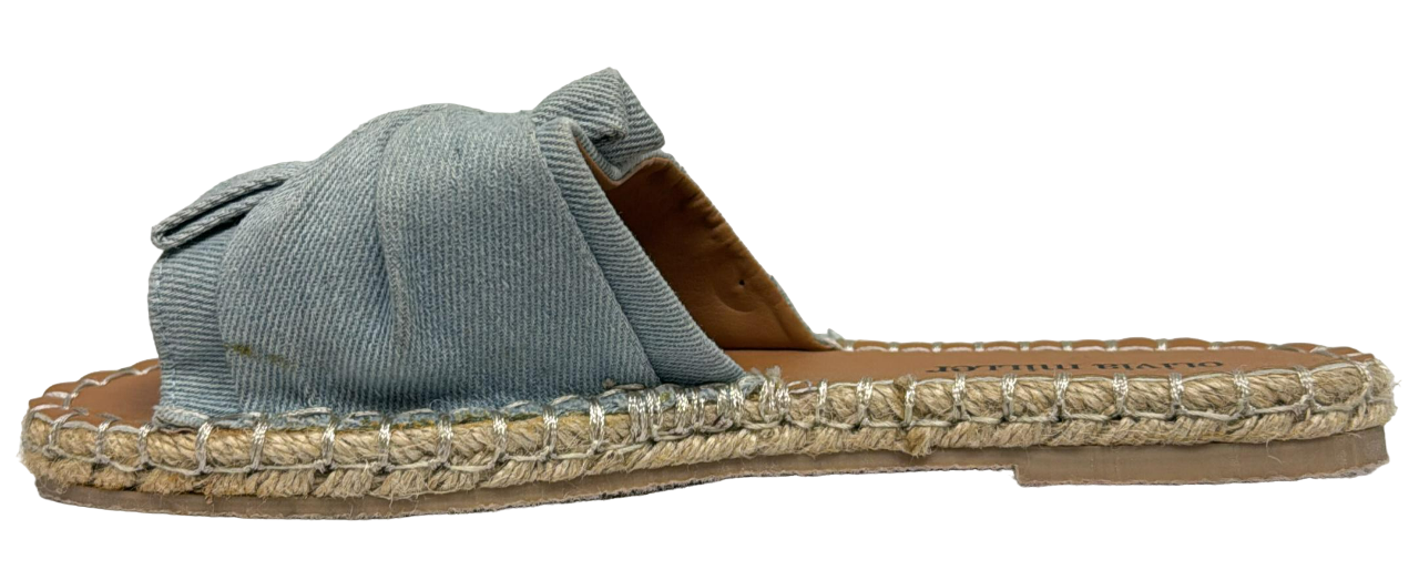 Sandalias Olivia Miller con parte superior de mezclilla descolorida