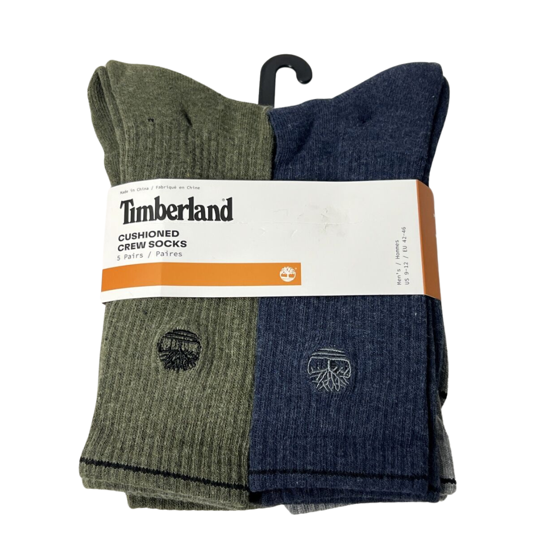 Timberland Men's Cushioned Crew Socks 5 Pairs