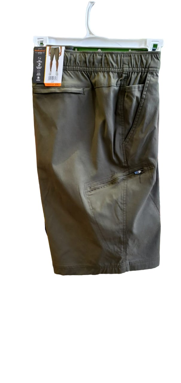 Pantalones cortos cargo elásticos vintage para hombre, resistentes a la intemperie, color verde 1712425