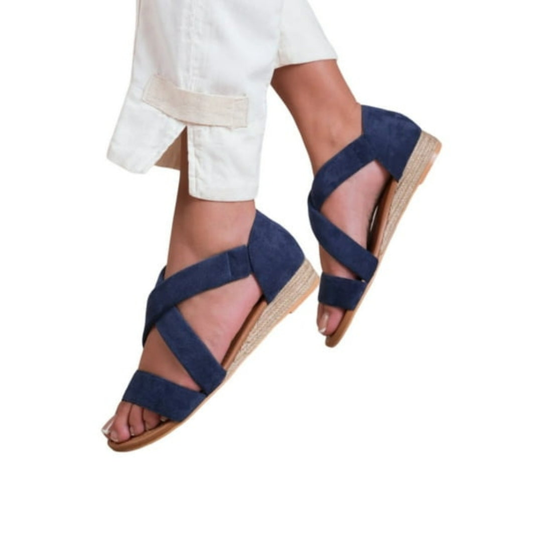 Women's Crossover Suede Sandals