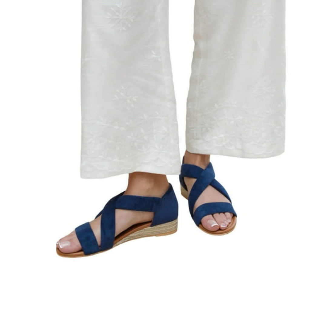 Women's Crossover Suede Sandals
