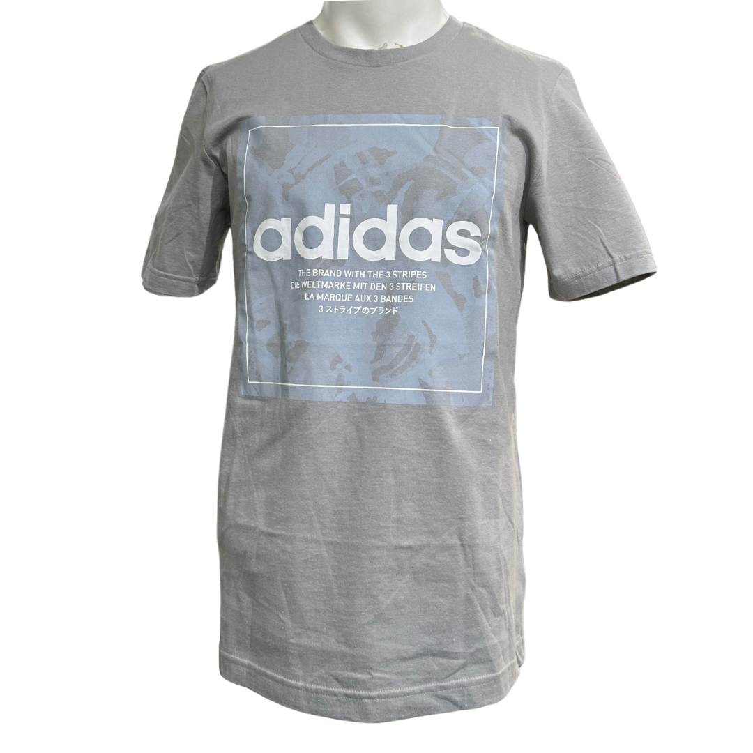 Adidas Men's Camo Box Graphic Tee Solid Grey | IZ0339
