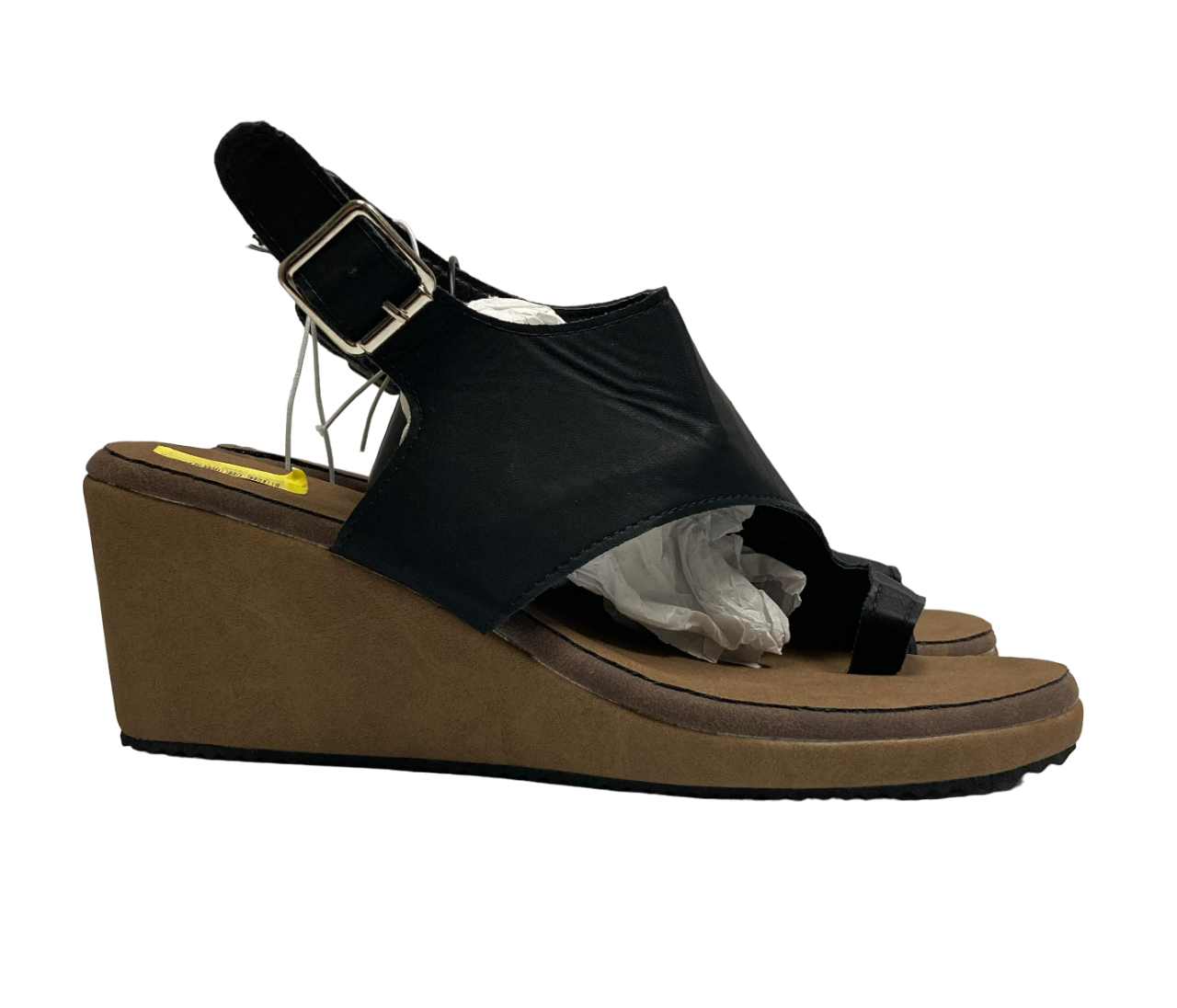 Women's Black Platform Slingback Sandals Shoes