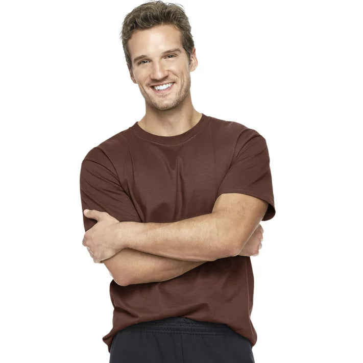 Camisetas Beefy para hombre de Hanes en color marrón