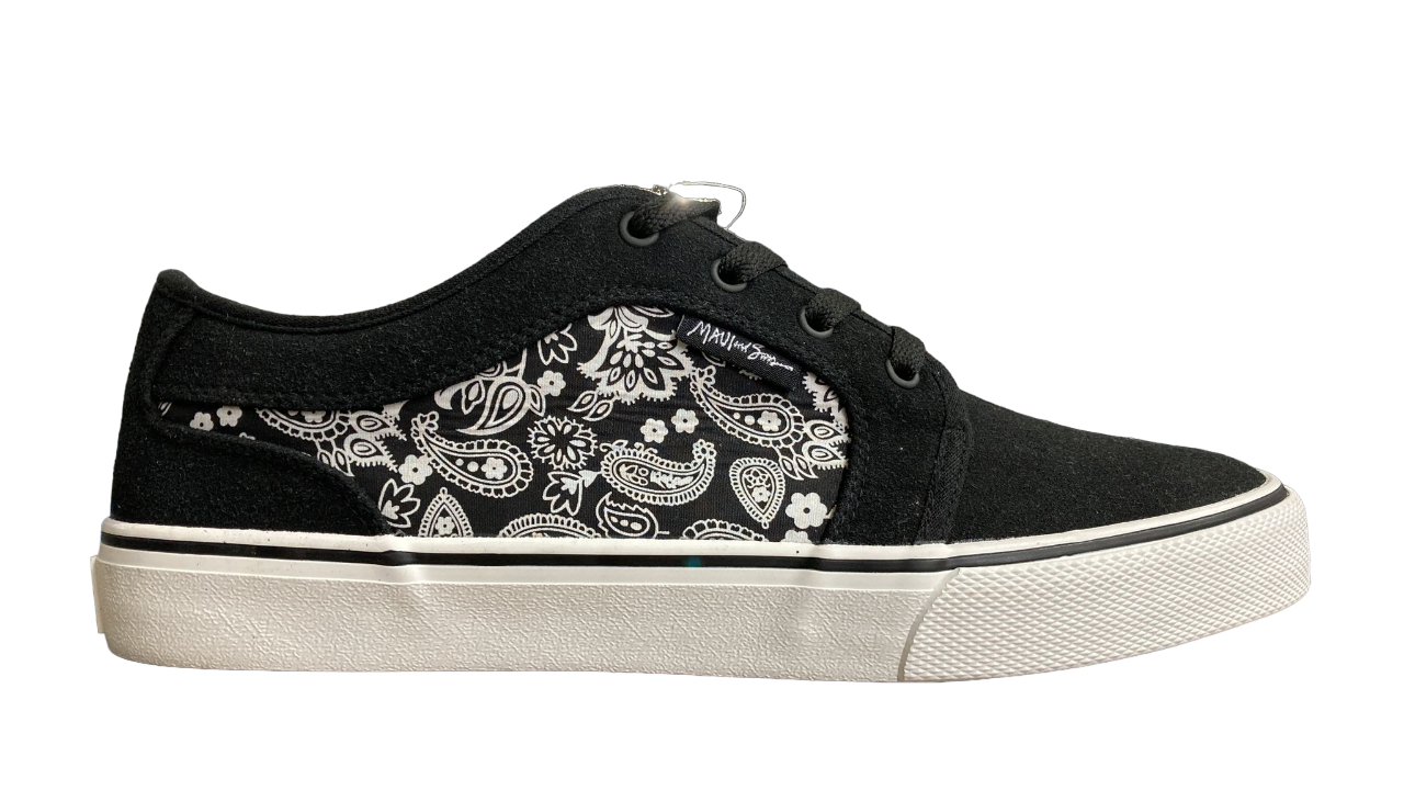 Maui and Sons Men’s Wave Sneakers – Black Suede (MSF18MVL001CO)