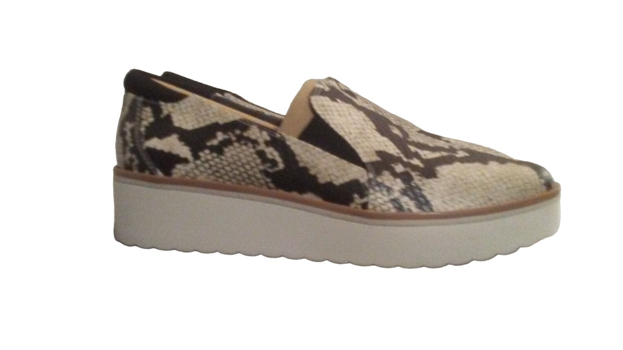 Zapatillas sin cordones Larken con estampado de serpiente en negro para mujer de DR SCHOLL'S