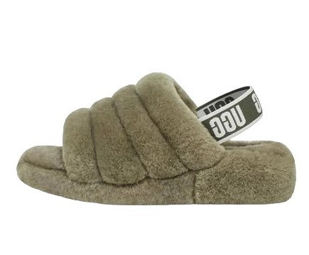 Ugg Women's Fluff Yeah Slide Burnt Olive 1095119 Burnt Olive