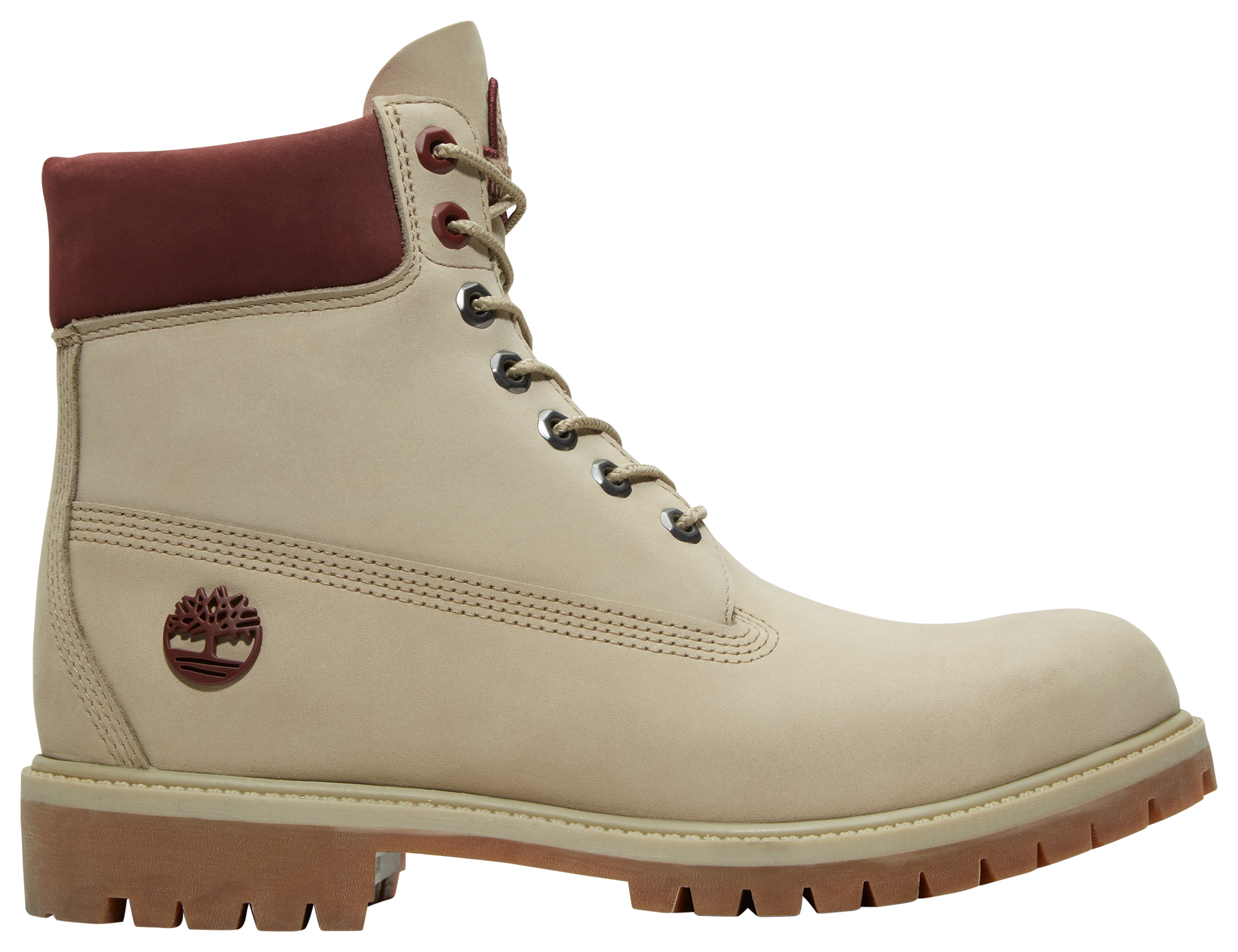 Timberland Mens Varsity 6 Shoes Red Light Brown Size 08.0