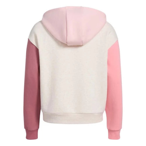 Adidas Girl's Color Block Hoodie Tan Heather
