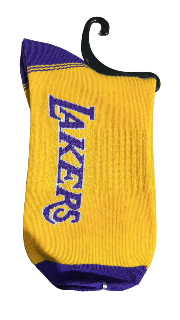 Paire de chaussettes de basket-ball unisexes Lakers