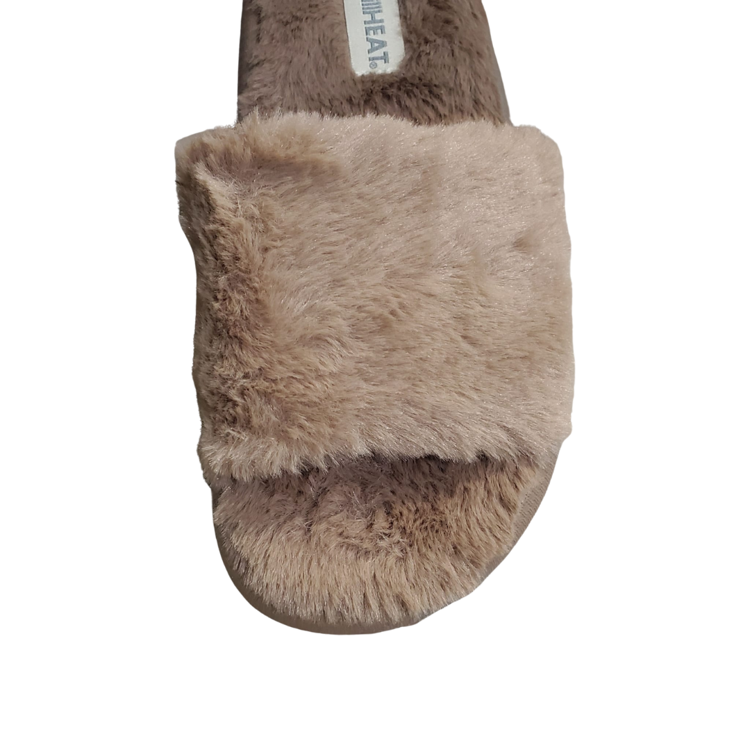 32 Degree Heat Plush Cushion Slide Brown