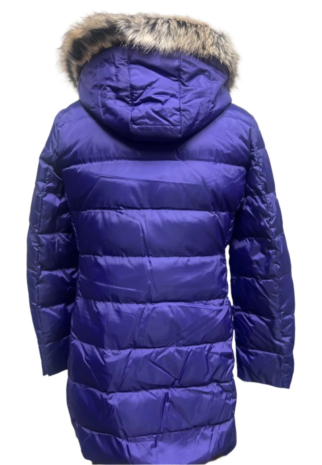 Lands End Women s Down Coat Fur Vibrant Concord