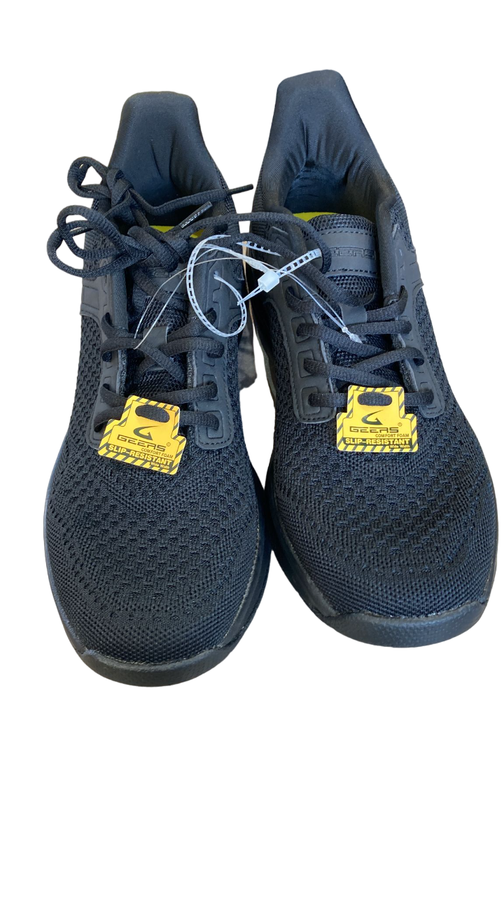 Zapatos antideslizantes de espuma Comfort Foam de Geer en color negro D7712-SR-W