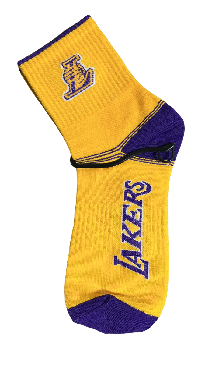 Paire de chaussettes de basket-ball unisexes Lakers