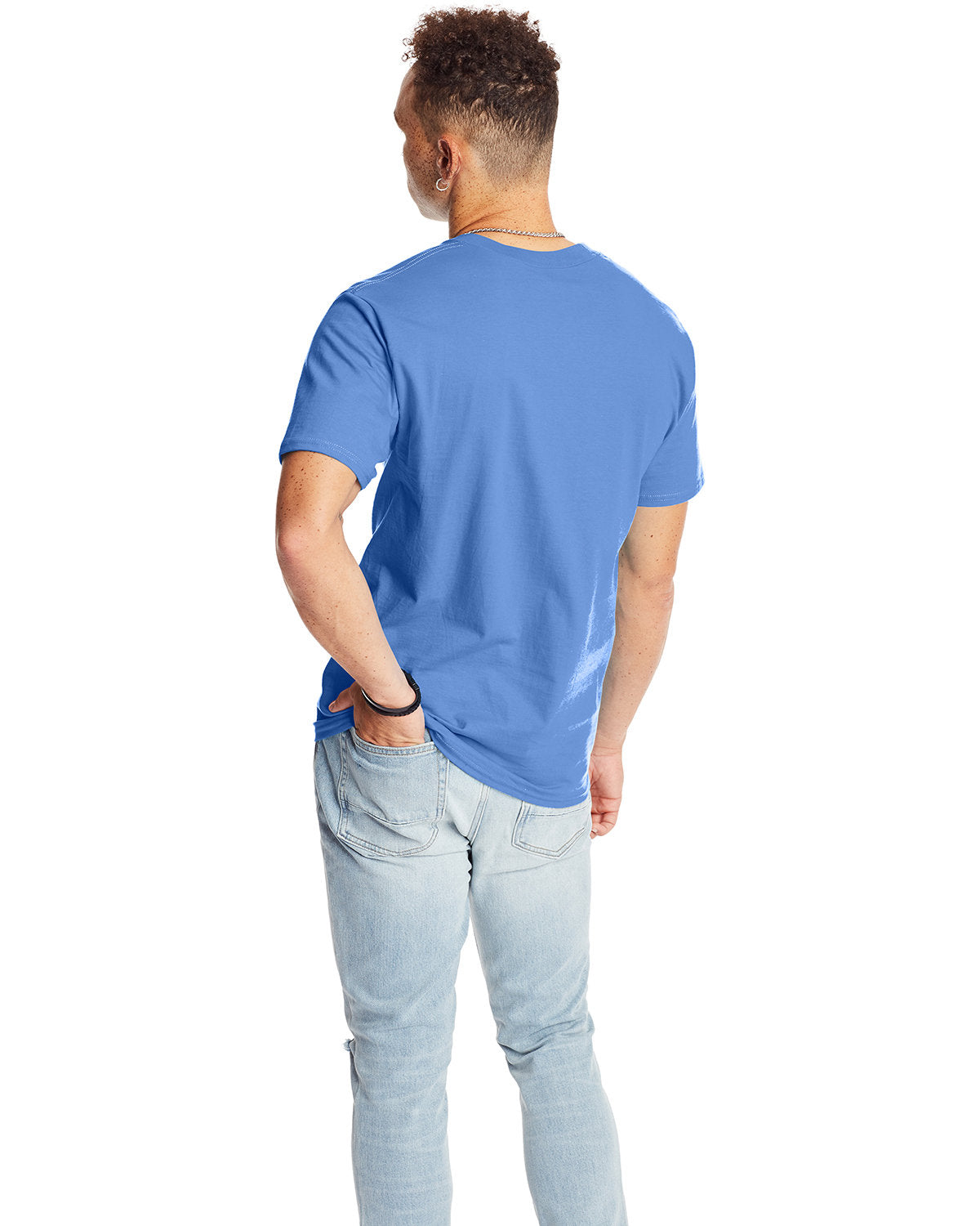 Camisetas Hanes Beefy para hombre en color azul Carolina