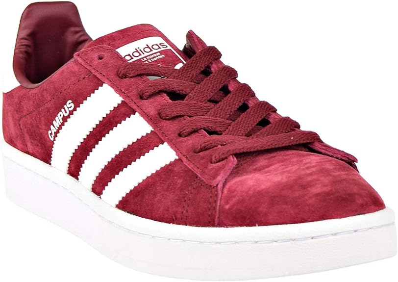 Zapatillas clásicas con tres rayas para hombre de Adidas Originals Campus en color burdeos - F97245