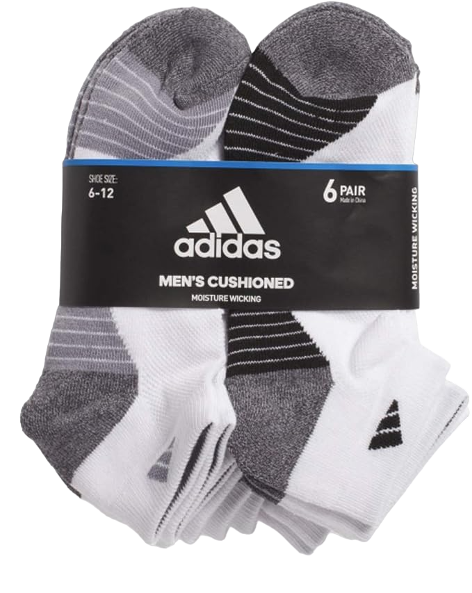 Lot de 6 paires de chaussettes basses de sport Adidas pour homme