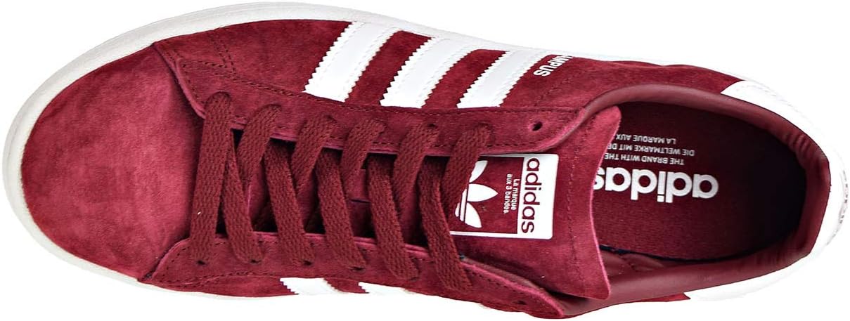 Zapatillas clásicas con tres rayas para hombre de Adidas Originals Campus en color burdeos - F97245
