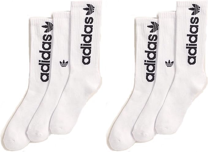 Adidas Mens 6 Pack Athletic Crew Socks