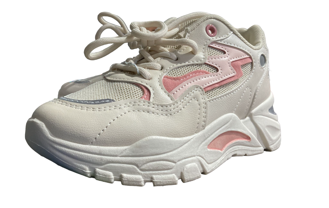 Zapatillas deportivas Y88 en color beige y gris neón