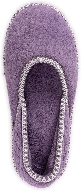 Muk Luks Women's Beverly Micro Chenille Slipper - Lilac/Ivory