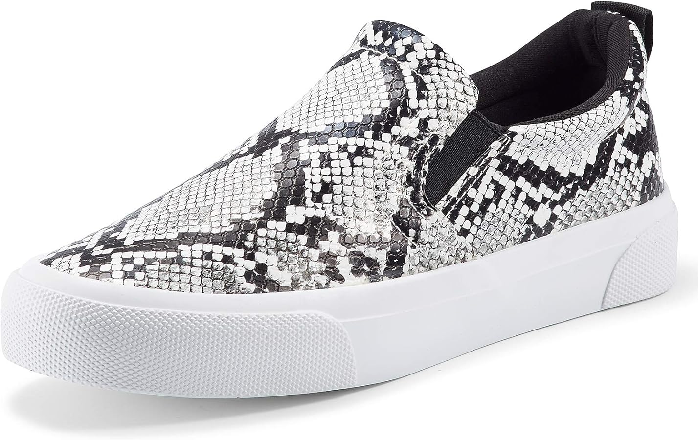 Zapatillas deportivas sin cordones con estampado de serpiente para mujer