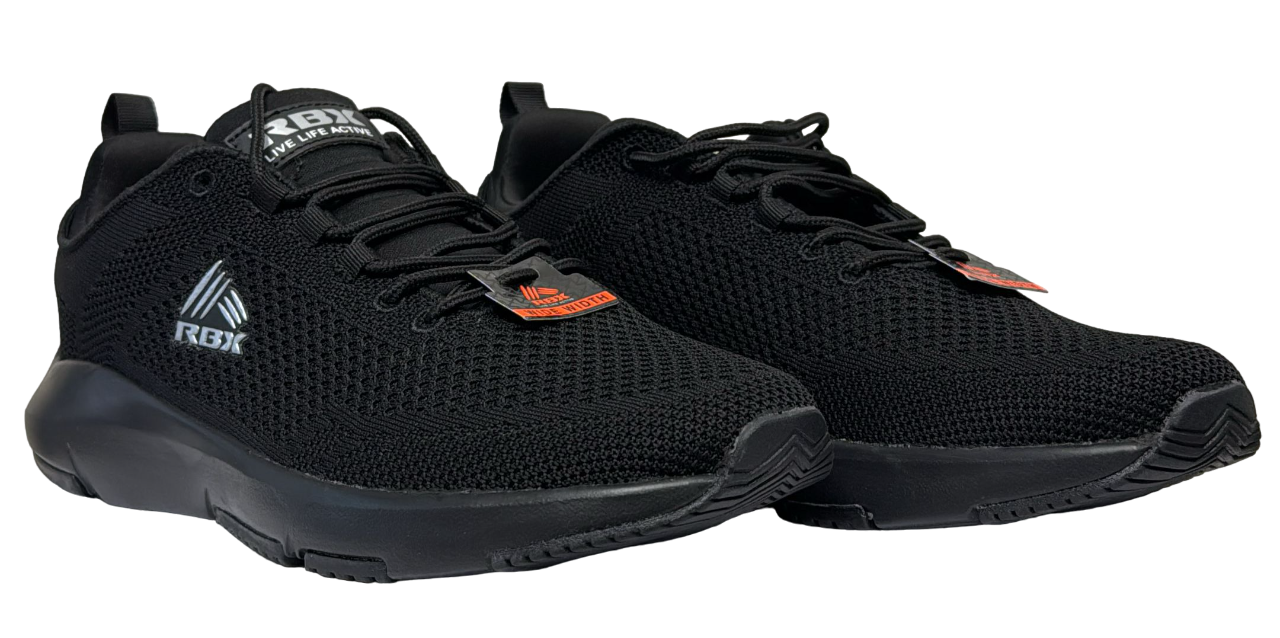RBX Live Life Active Wide Width all Black Shoes EF11699