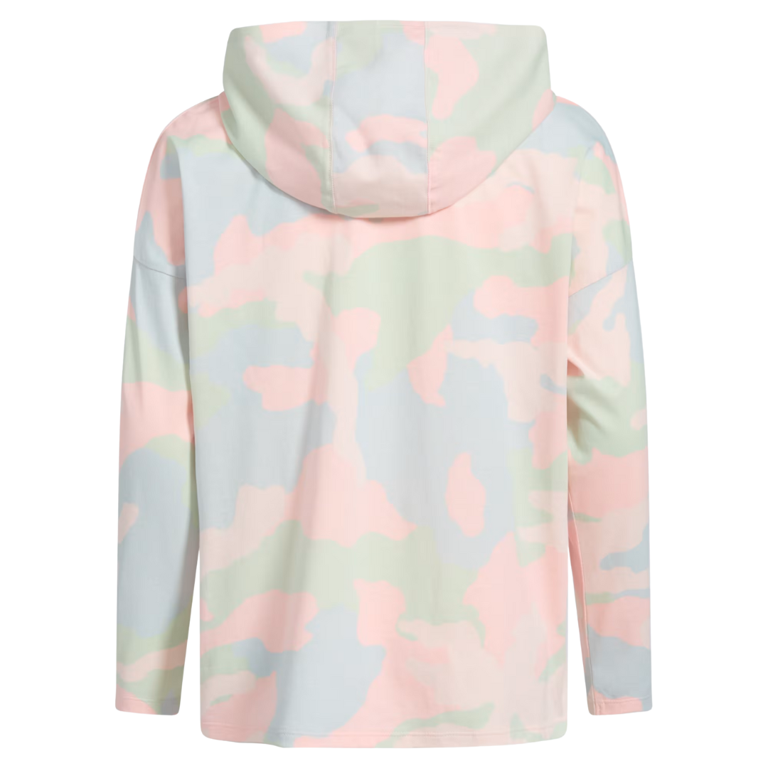 Adidas Girl's Long Sleeve Curve Hem Hooded Tee - AA3247