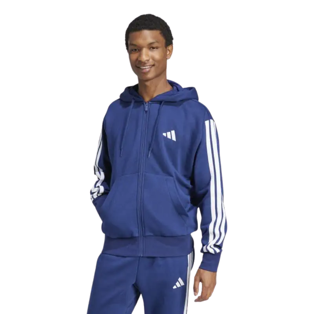 Adidas Essentials 3-Stripes Men’s Fleece Hoodie – JD1868