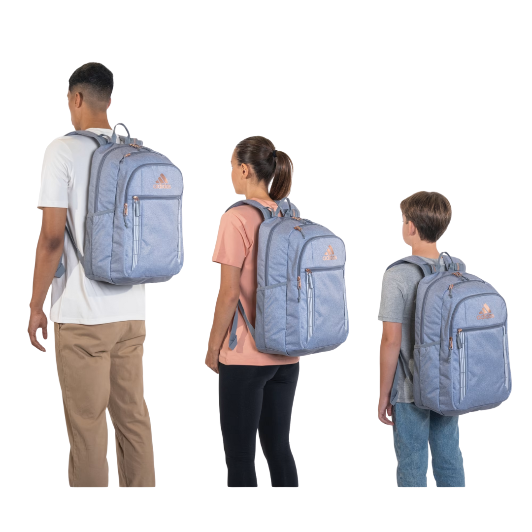 Adidas Excel 7 School Backpack – Grey/Black IU7689