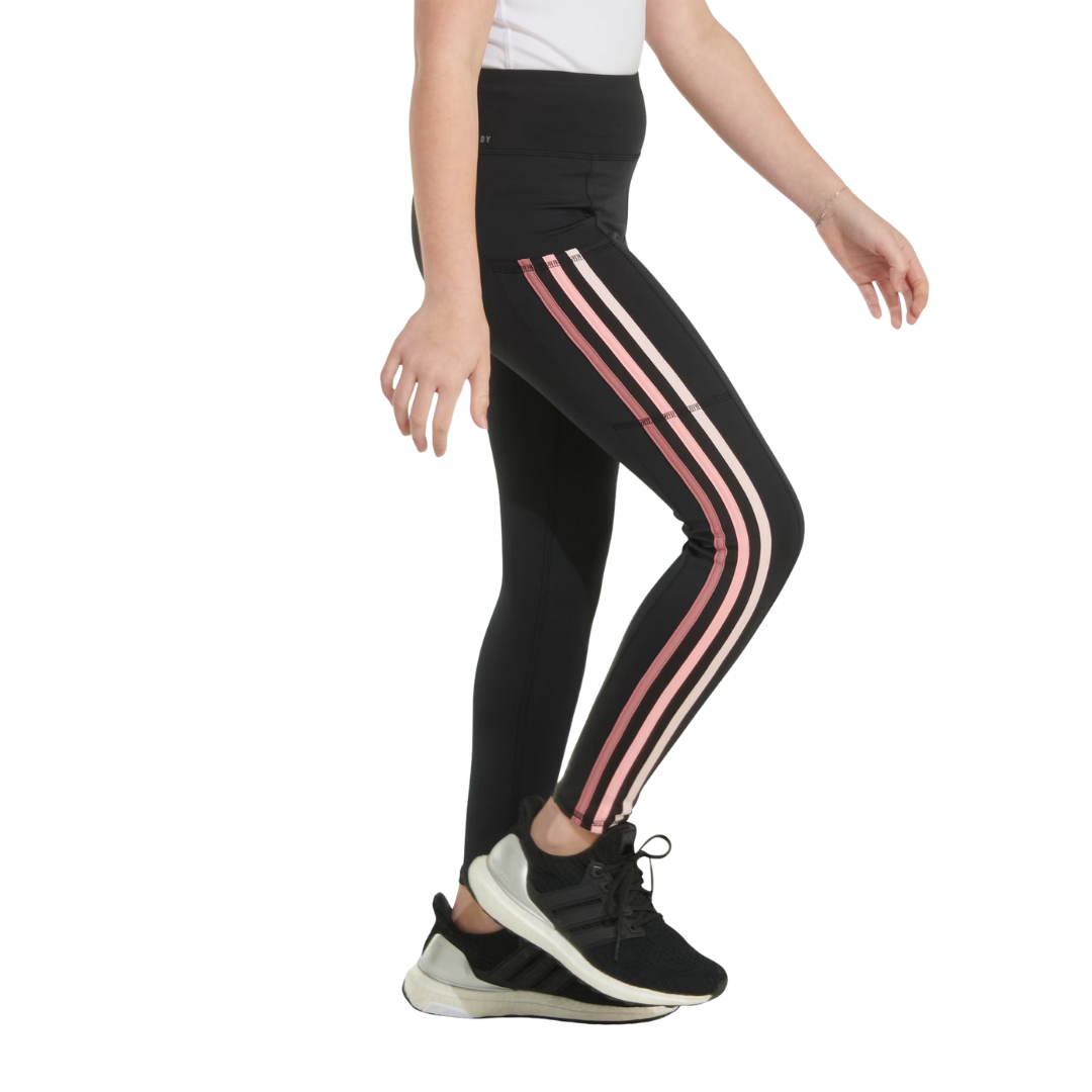 Adidas Girls’ AEROREADY 3-Stripes Cellphone Pocket Leggings – IV3914