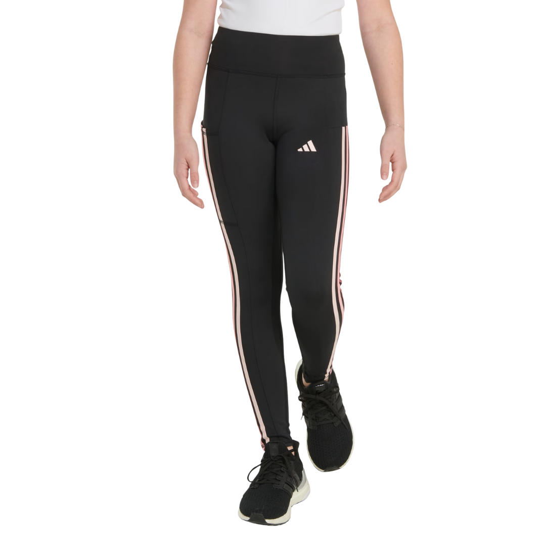 Adidas Girls’ AEROREADY 3-Stripes Cellphone Pocket Leggings – IV3914