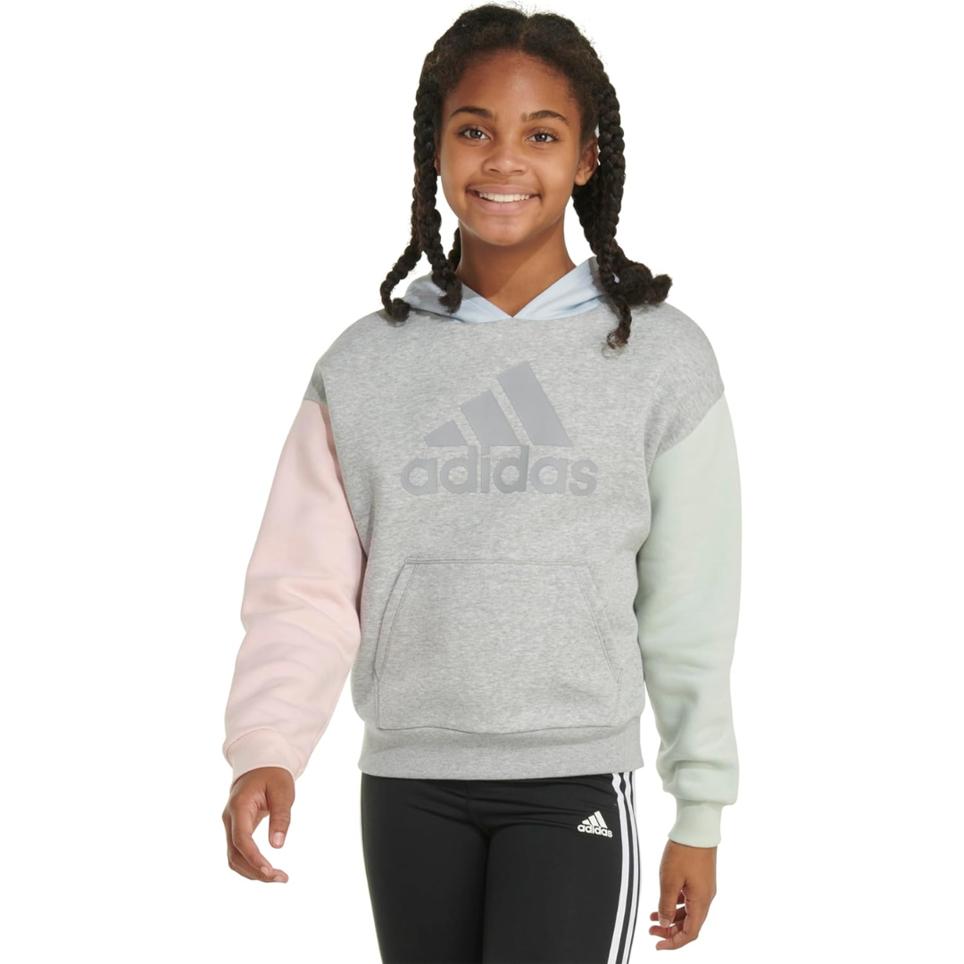Adidas Girls’ Long Sleeve Graphic Fleece Hoodie – AA3222