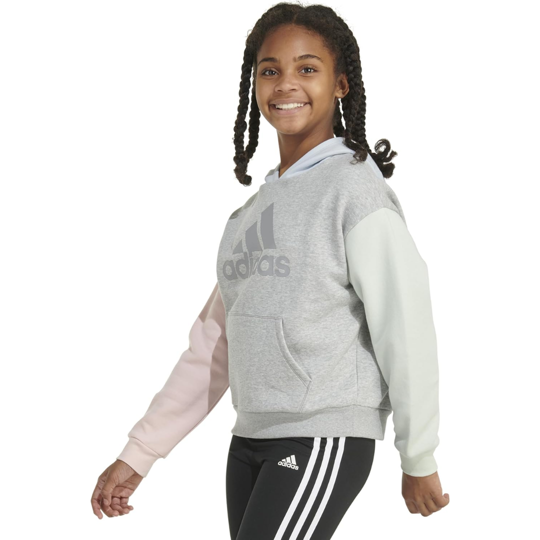 Adidas Girls’ Long Sleeve Graphic Fleece Hoodie – AA3222