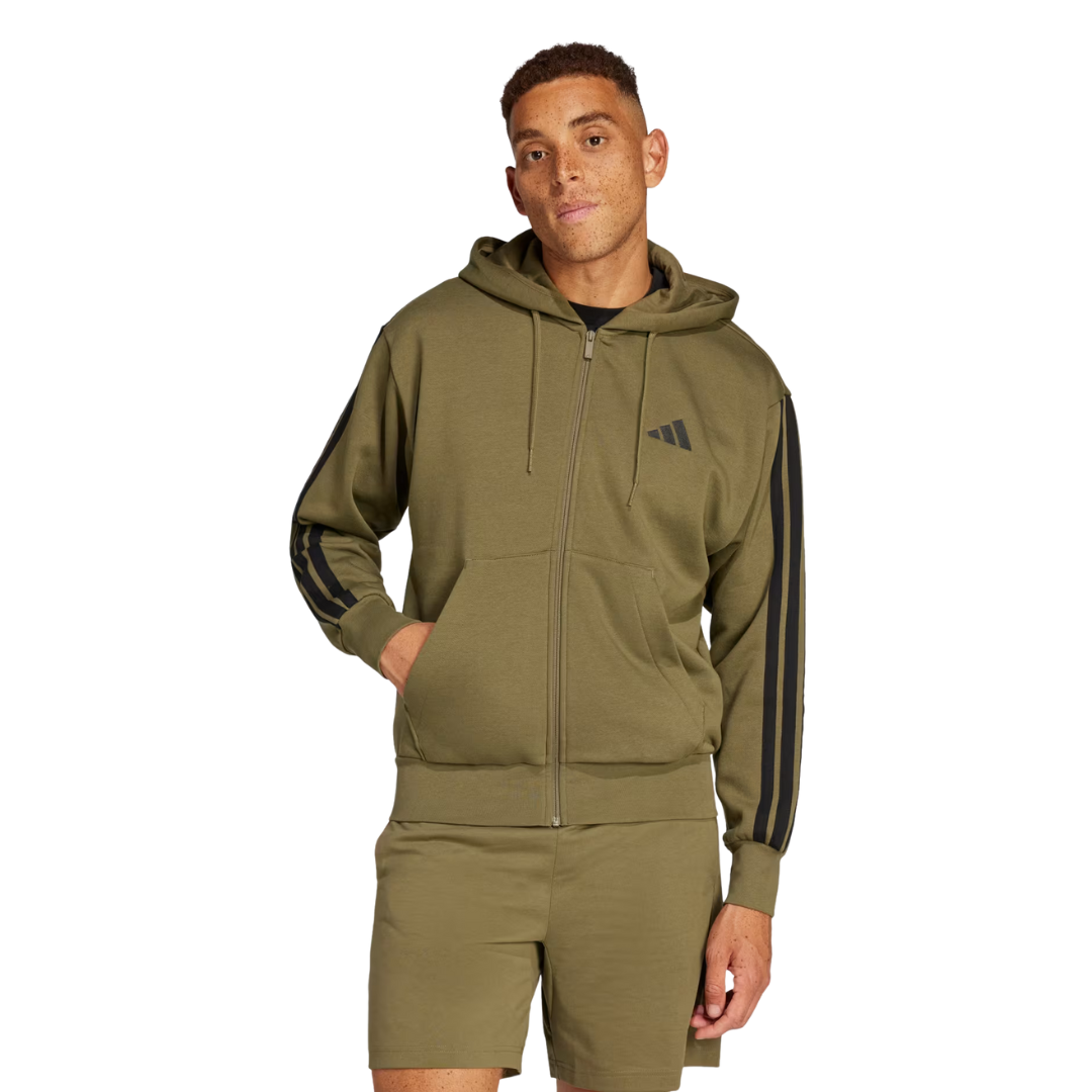Adidas Men's Essentials 3-Stripes Fleece Hoodie
