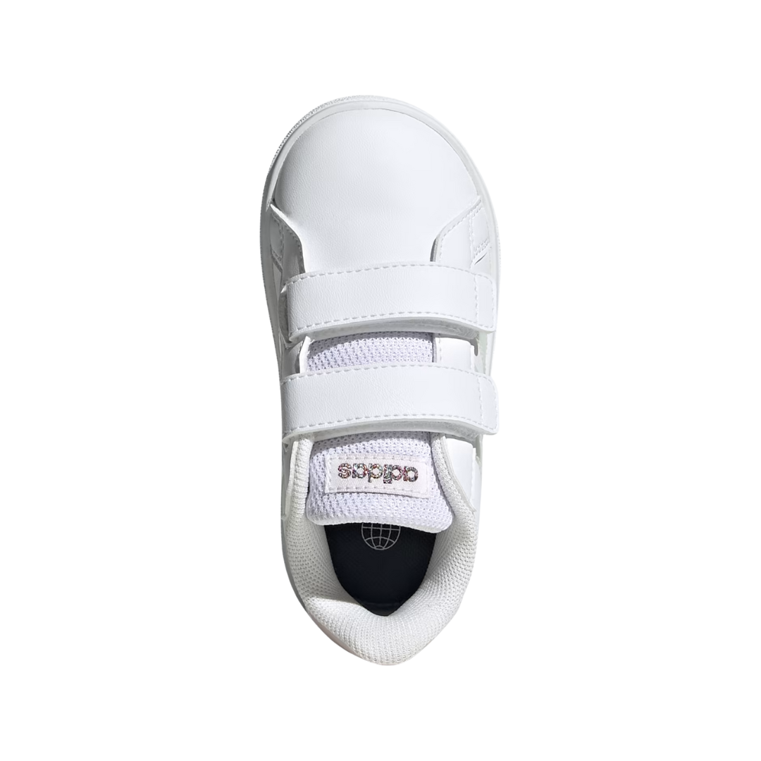 Adidas Little Kids’ Grand Court 2.0 Shoes – White IE3851