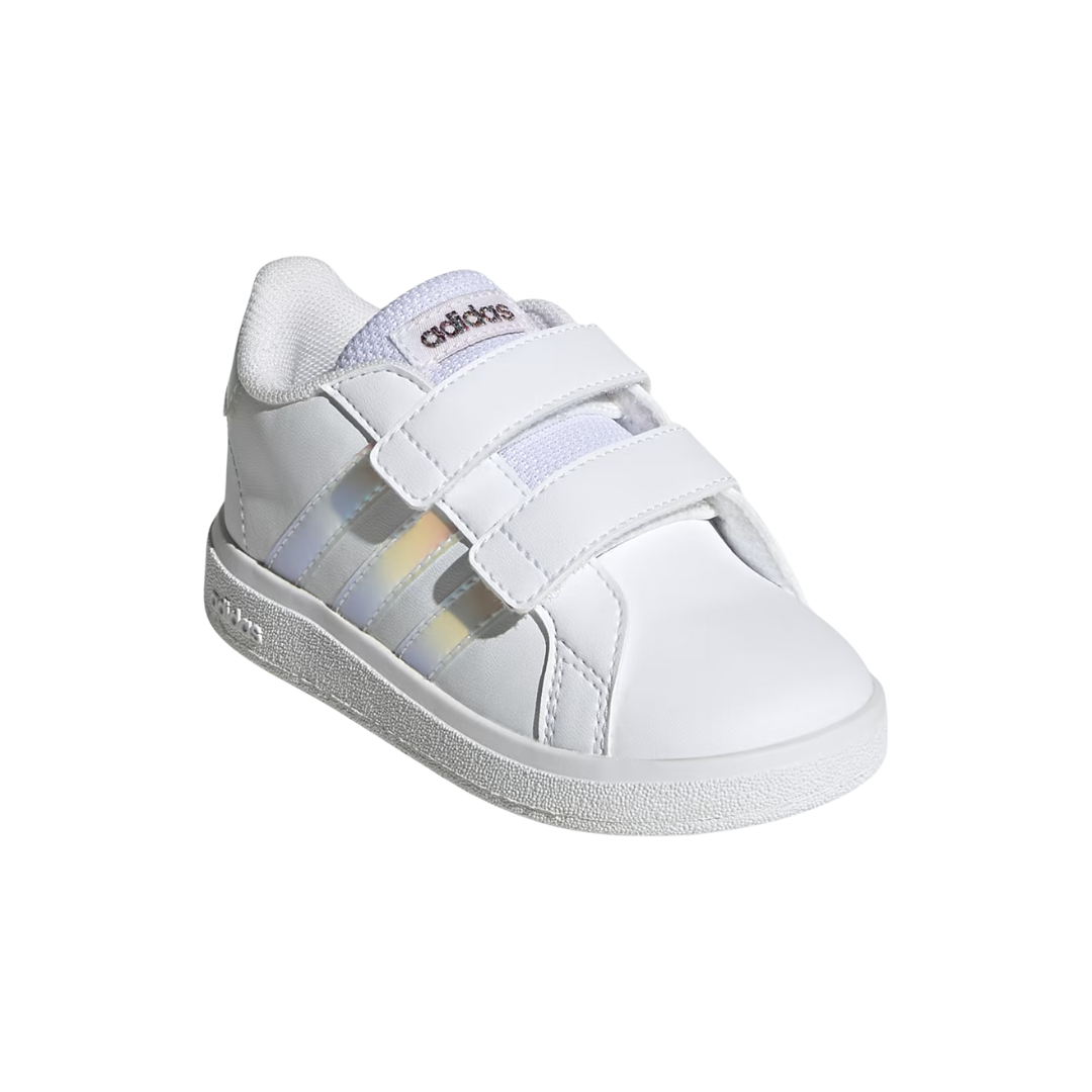 Adidas Little Kids’ Grand Court 2.0 Shoes – White IE3851