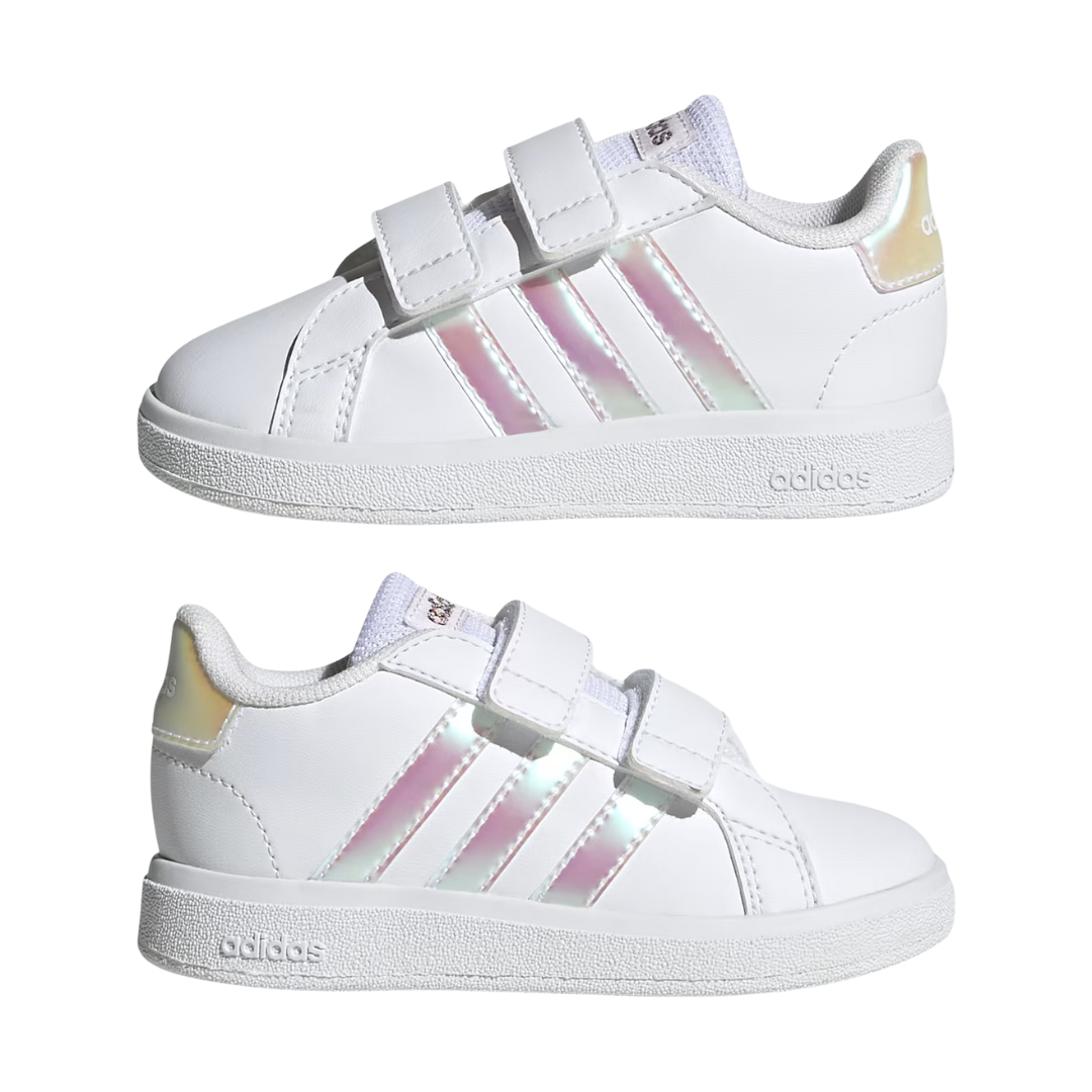 Adidas Little Kids’ Grand Court 2.0 Shoes – White IE3851