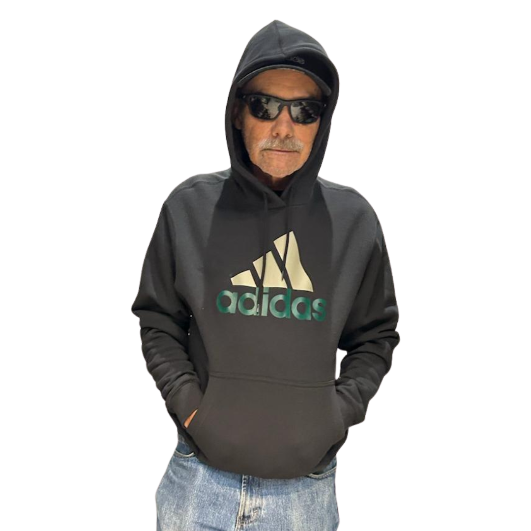 Adidas Men's 2 Tone Badge of Sport Hoodie Black JW4822